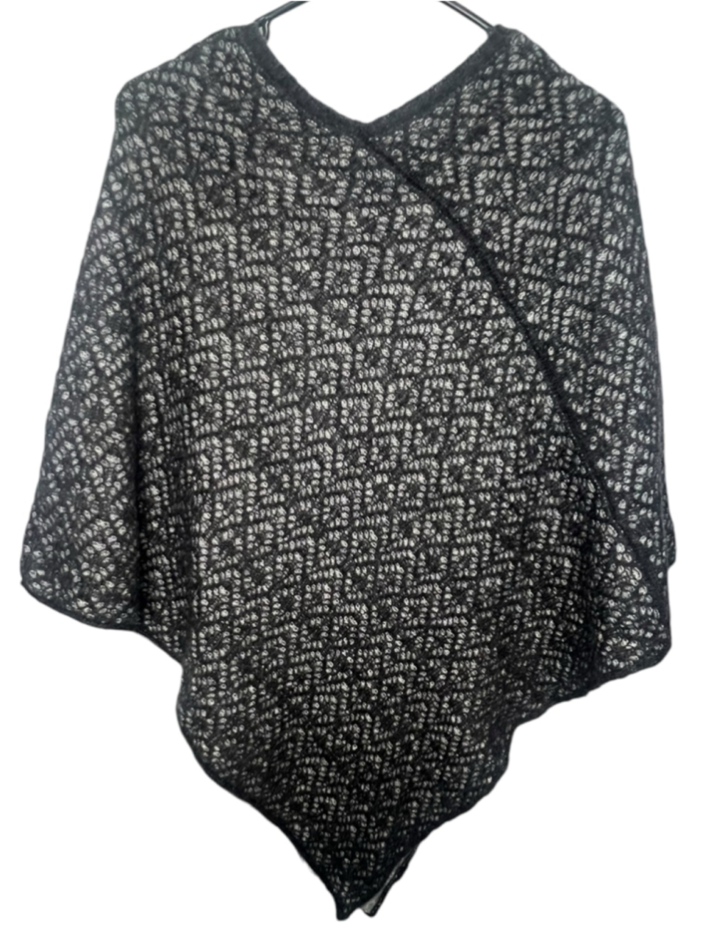 Iperico Made In Italy Mohair Wool Blend One Size Pullover Poncho Knit Sweater